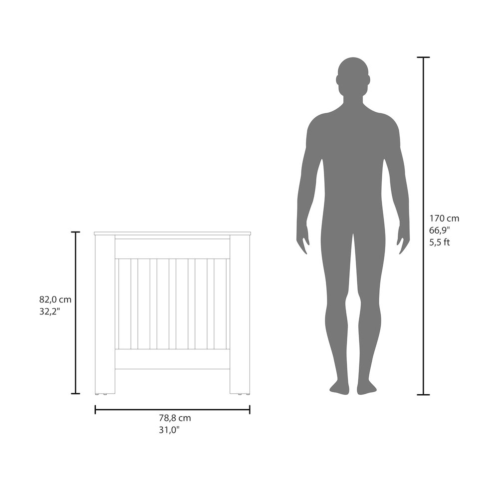 Rio Radiator Cover with Storage, Space,Saving Design, Wengue. Picture 6
