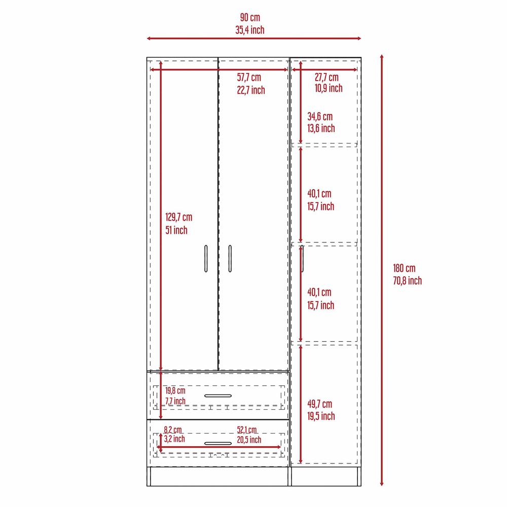 Eureka 3 Door Armoire. Picture 5