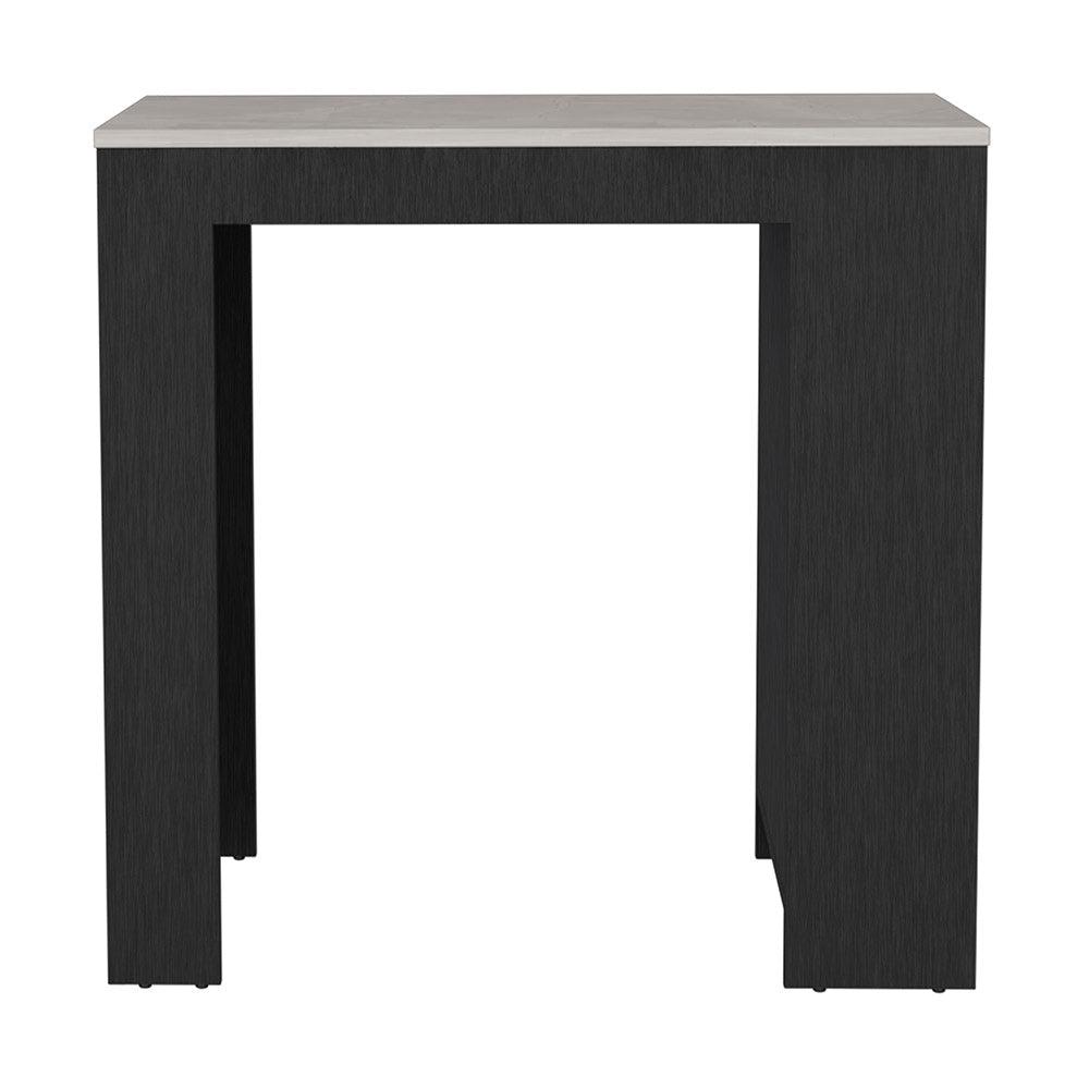 Harlan Kitchen Island, Counter Height Table Top with 3-Side Shelf. Picture 6