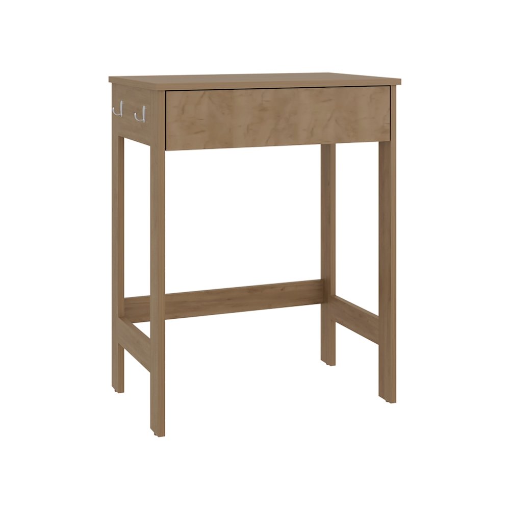 Minimalist Desk,  sturdy frame with lower support bar, Light Oak.. Picture 1