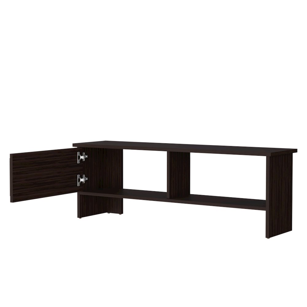 Rock Point Entertainment Center with a Door and Open Storage,  Stained Walnut. Picture 6