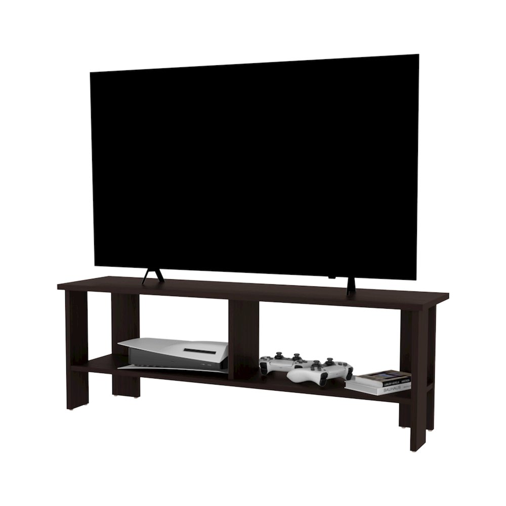 Cope TV Stand with Open Storage, TV Capacity 65", Stained Walnut. Picture 4