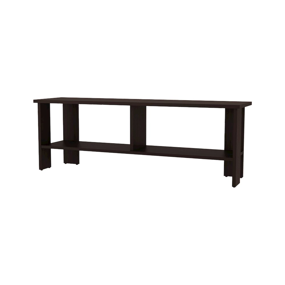 Cope TV Stand with Open Storage, TV Capacity 65", Stained Walnut. Picture 1