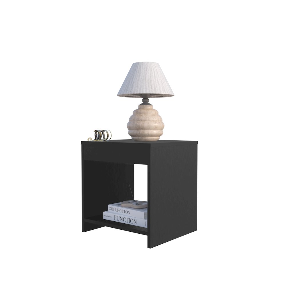Anegam Nightstand with Open Storage, Wenge. Picture 4