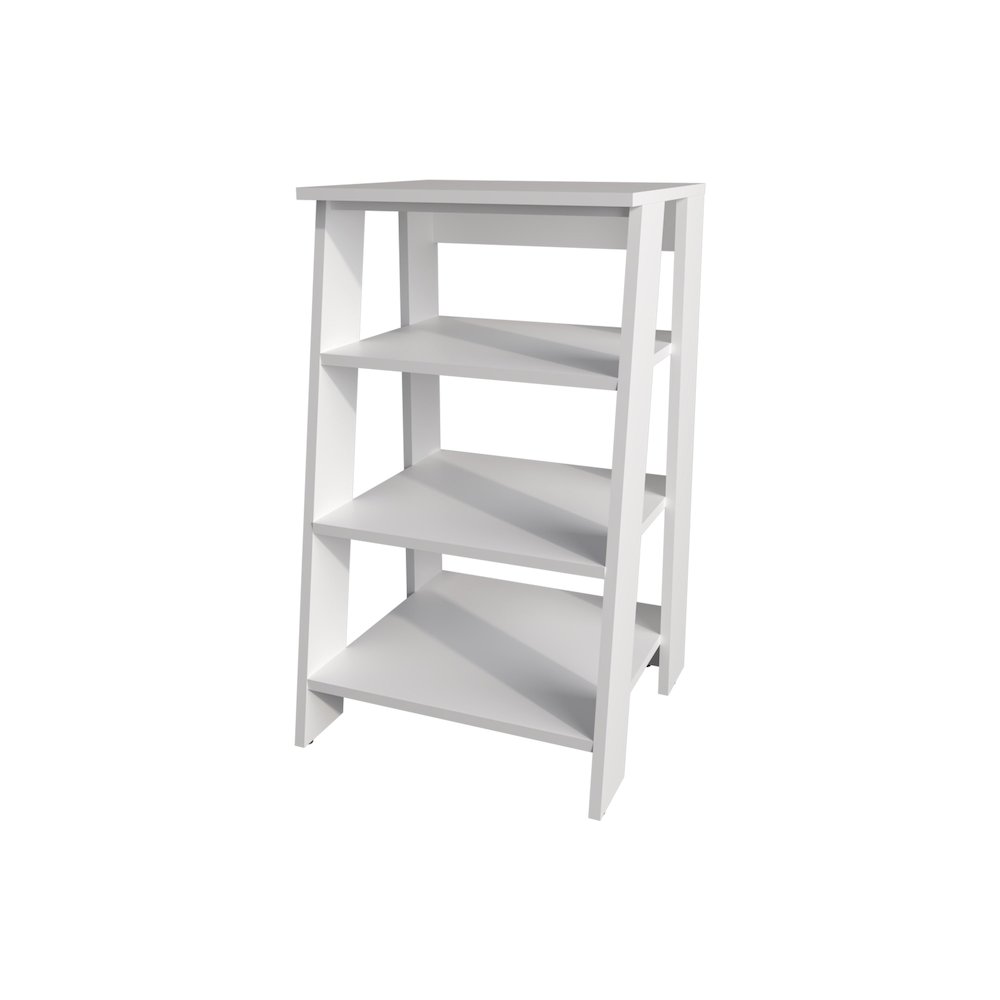 McNeal Freestanding Bathroom Shelf With Open Storage, White. Picture 4