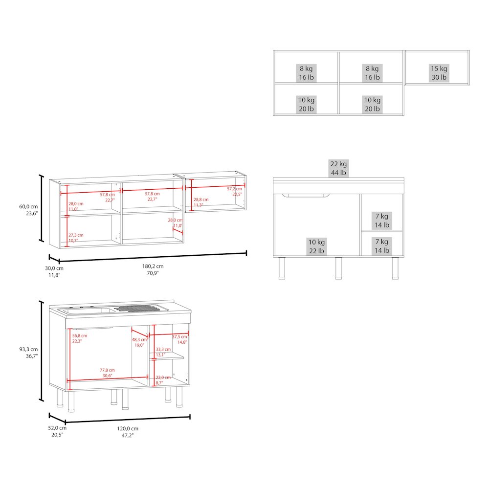 Modular Kitchen Set - Complete Solution for Modern Kitchens with Storage, Kronos. Picture 4
