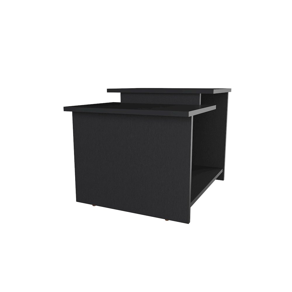 Naco Coffee Table with Open Storage, Melamine Finish, Wenge. Picture 7