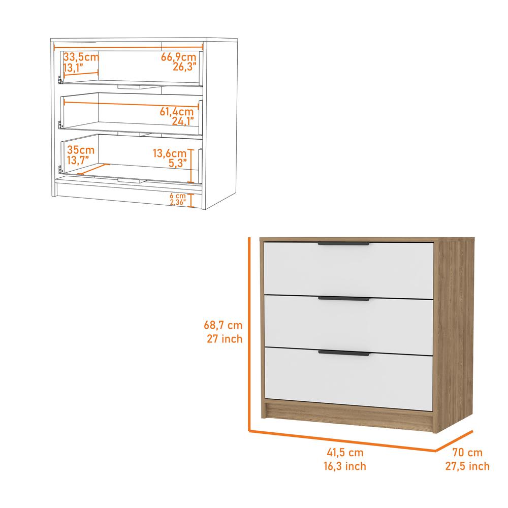 Luxor 3 Drawer Dresser. Picture 3