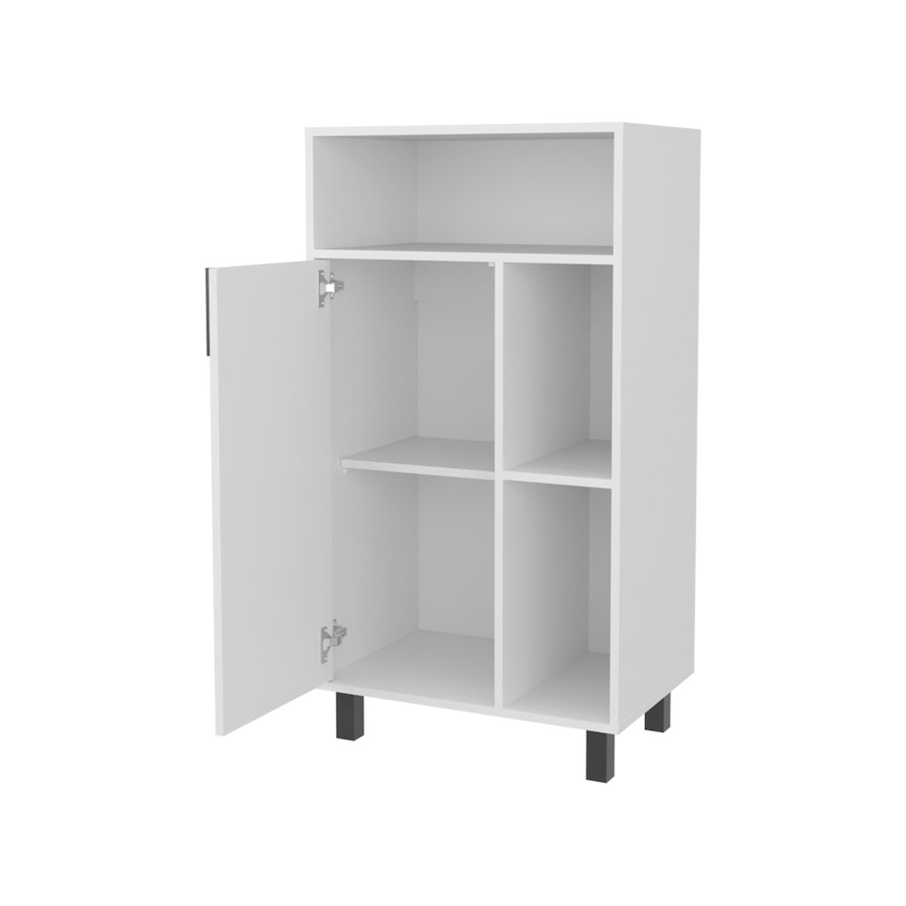 Wengewater Cabinet with Open Storage and 1 Door, White. Picture 6