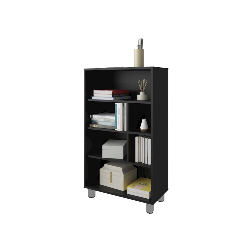 Charco Bookcase in Melamine with Six  Shelves, Wenge. Picture 3