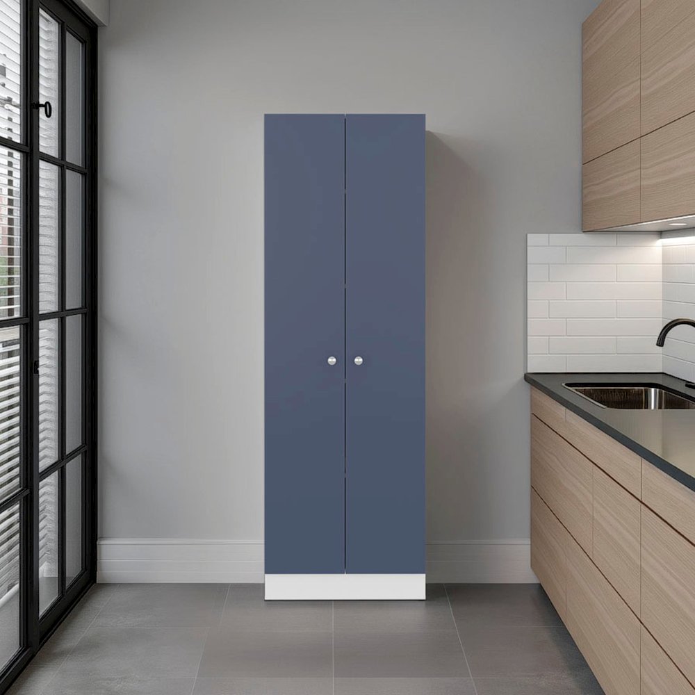 Multi-Purpose Cupboard, Five Shelves, Storage Doors,kronos white and kronos blue. Picture 7