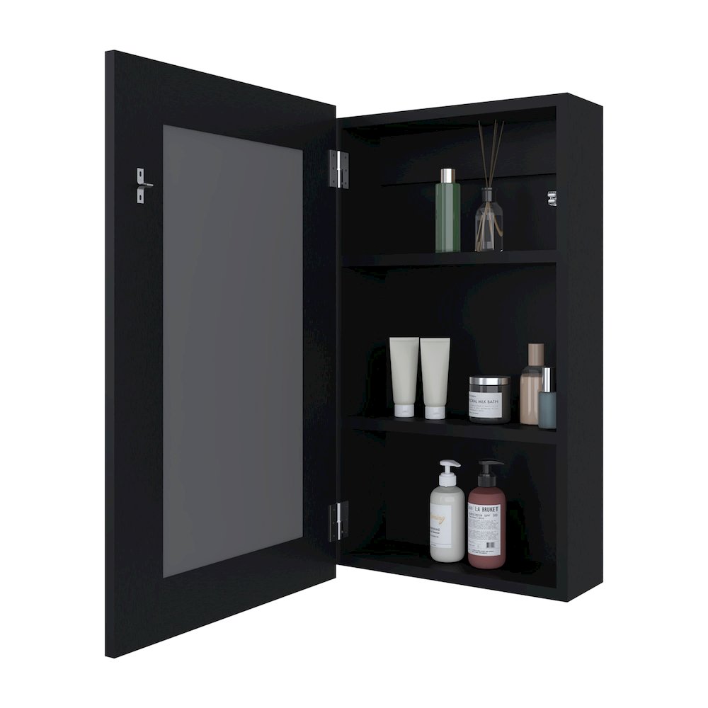Parks Medicine Cabinet With Included Mirror, Wenge. Picture 4