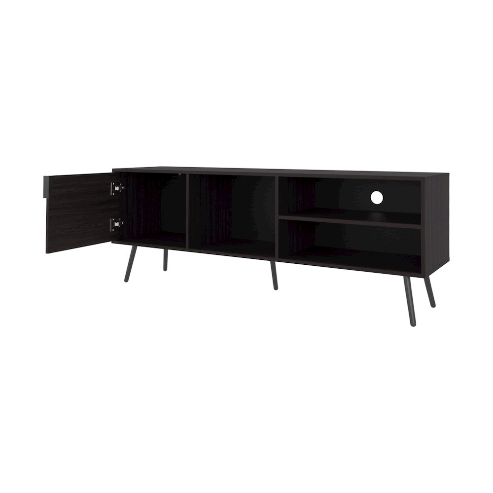 Mescal Tv Stand Multistorage with a Door and Open Storage, Wengue. Picture 6