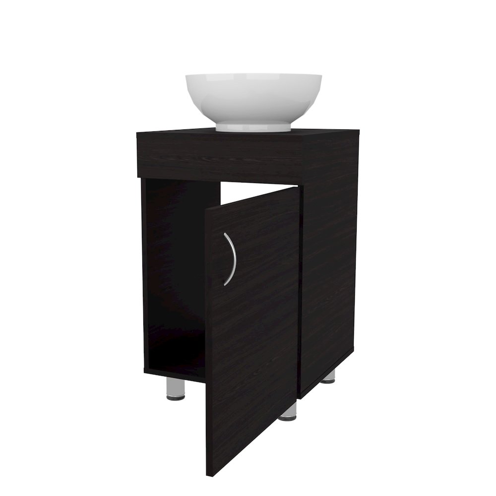 Loli Bathroom Vanity with Integrated Sink and Faucet, Wengue. Picture 6