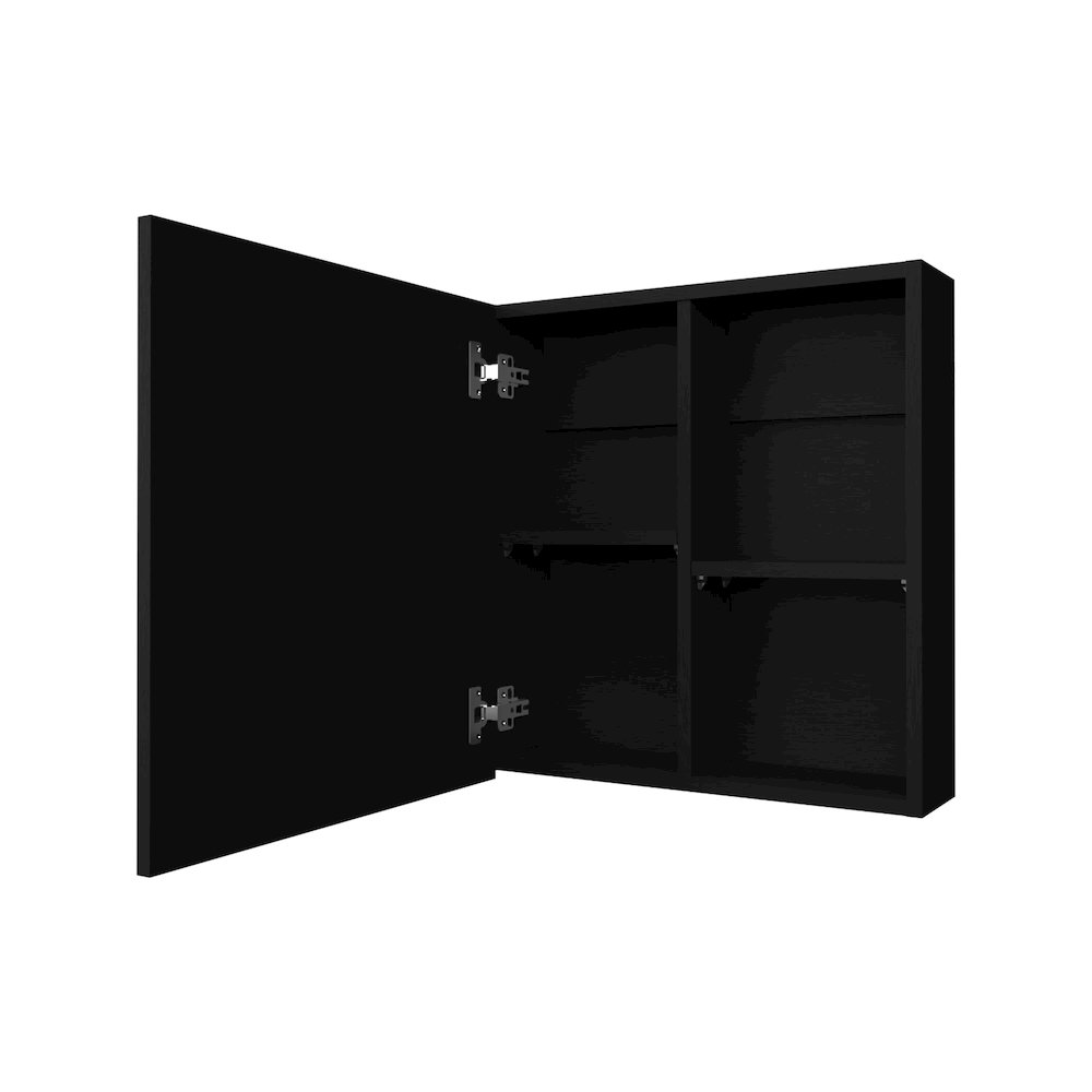 Morenci Medicine Cabinet With Included Mirror And 1 Door, Wenge. Picture 5