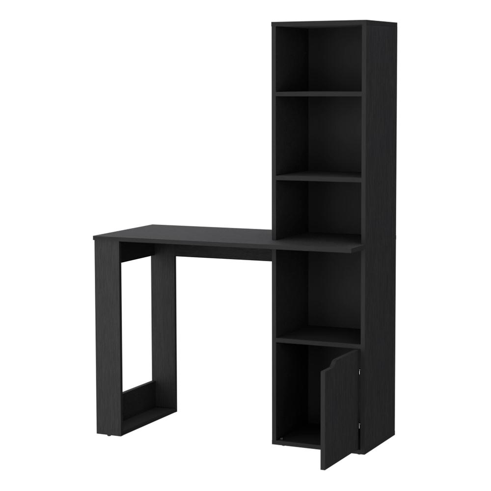 Anson Computer Desk with 4-Tier Bookcase and 1-Door Cabinet. Picture 5