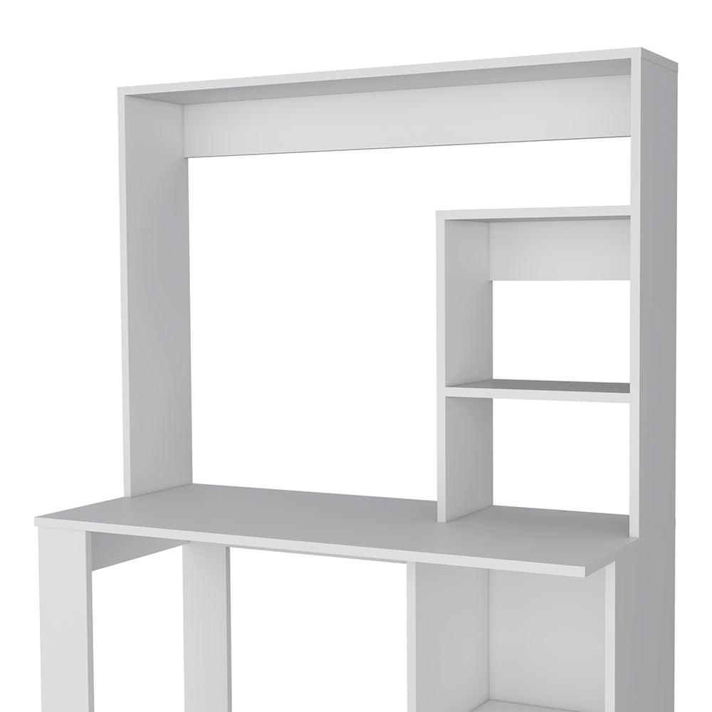 Carroll Computer Desk with Hutch and Storage Shelves. Picture 5