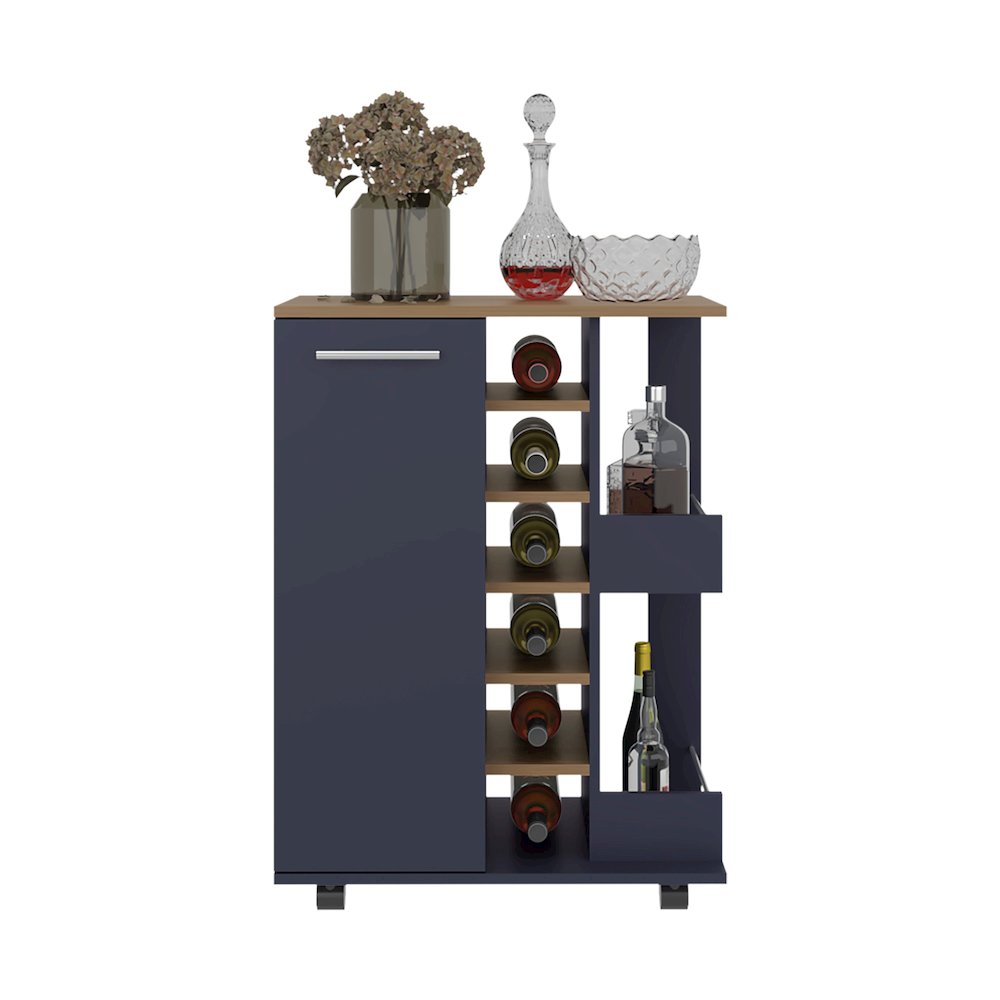 Carefree bar cabinet, bottle racks, double side shelves, modern design. Picture 6