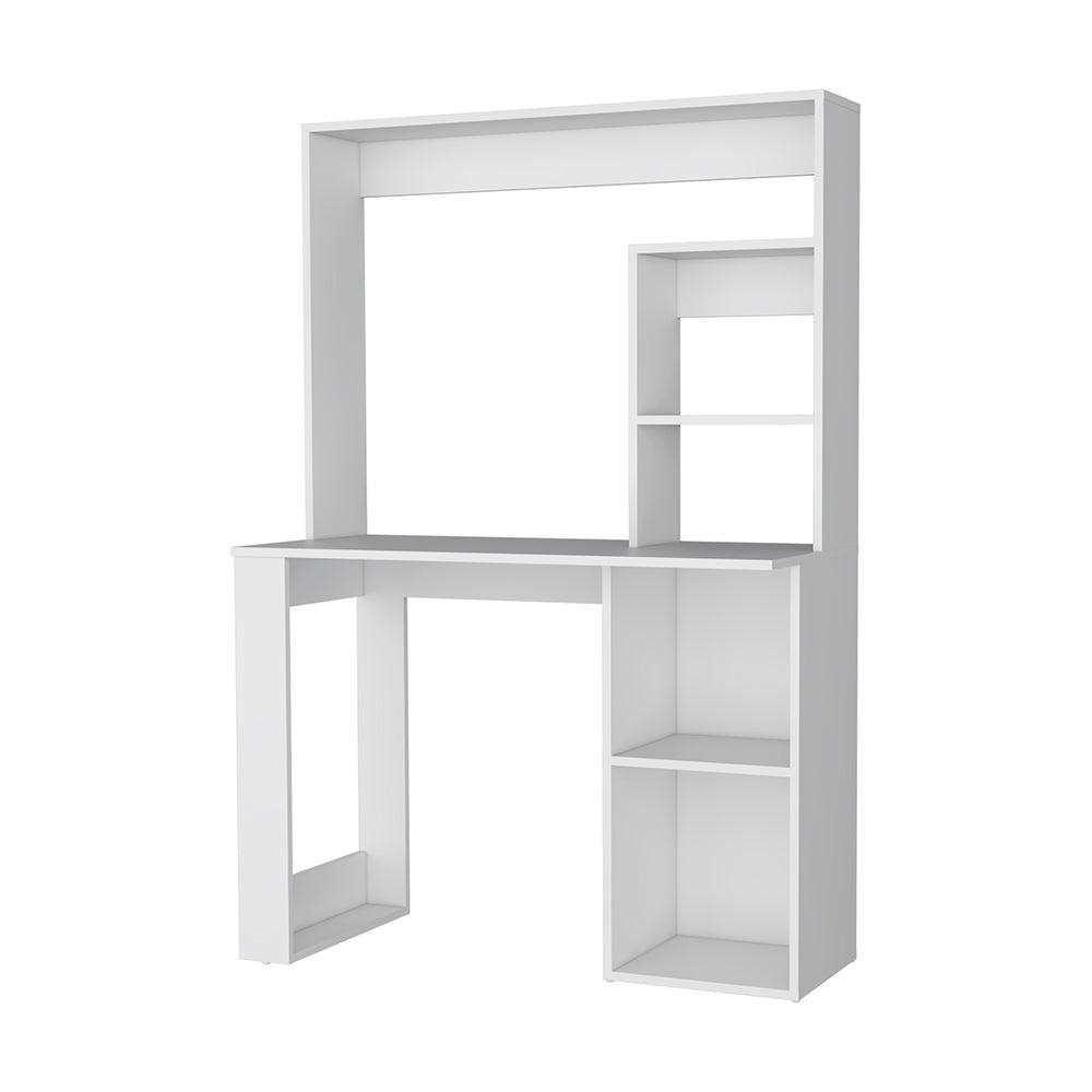Carroll Computer Desk with Hutch and Storage Shelves. Picture 1