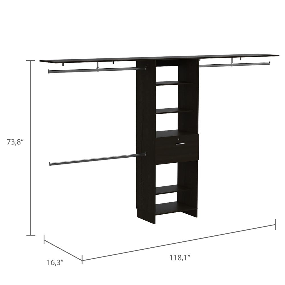 Broncos 70" Closet Single Drawer. Picture 1