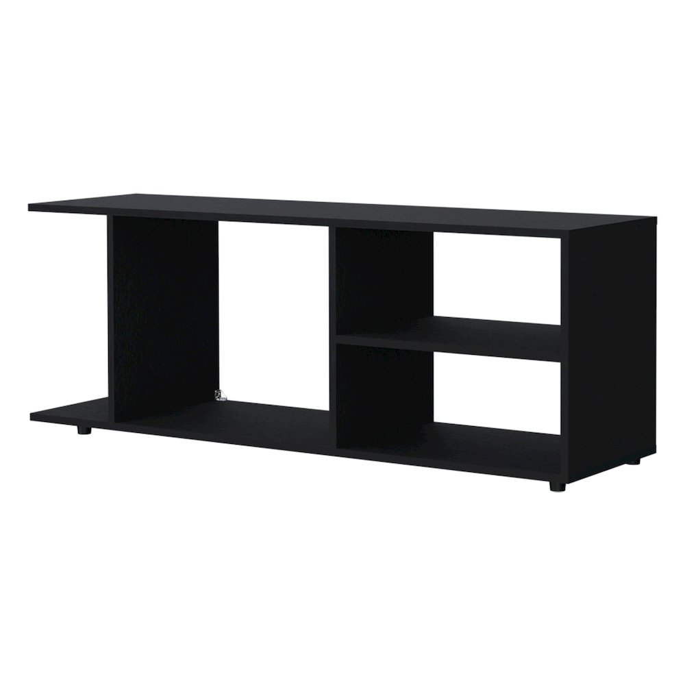 Tubac TV Rack in Melamine With Open Storage, Wenge. Picture 1