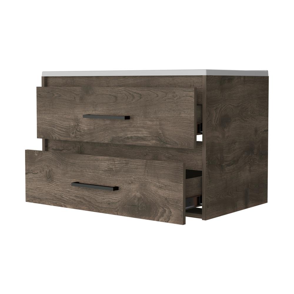 Maine Bathroom Vanity Wall Mounted with 2-Drawers. Picture 2