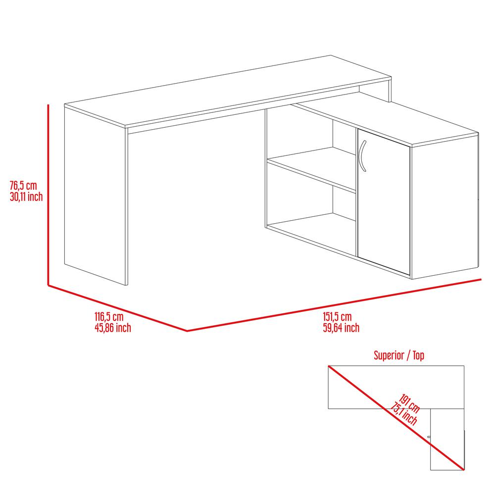 Dallas L-Shaped Home Office Desk. Picture 5