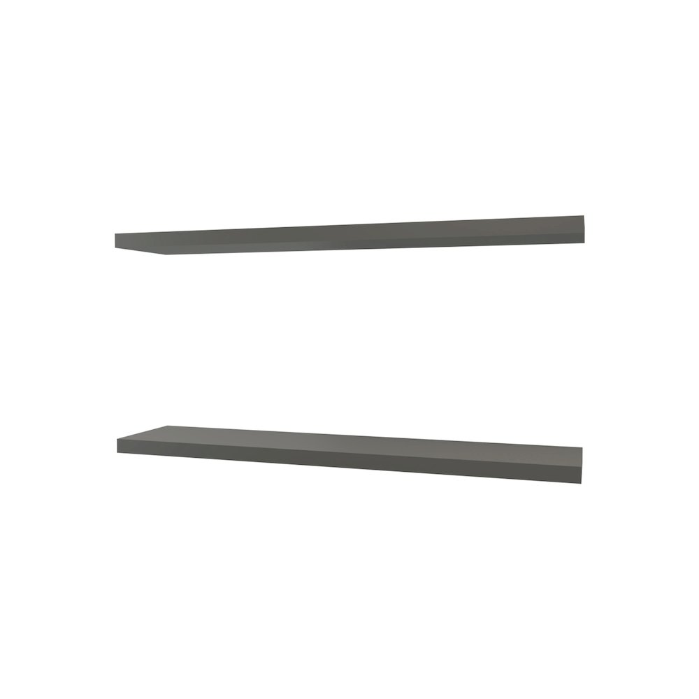 Greer Floating Shelf in Melamine x2, Grey. Picture 4