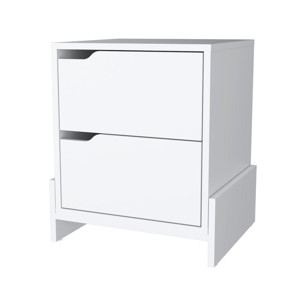 Lovell Nightstand with Sturdy Base and 2-Drawers. Picture 1