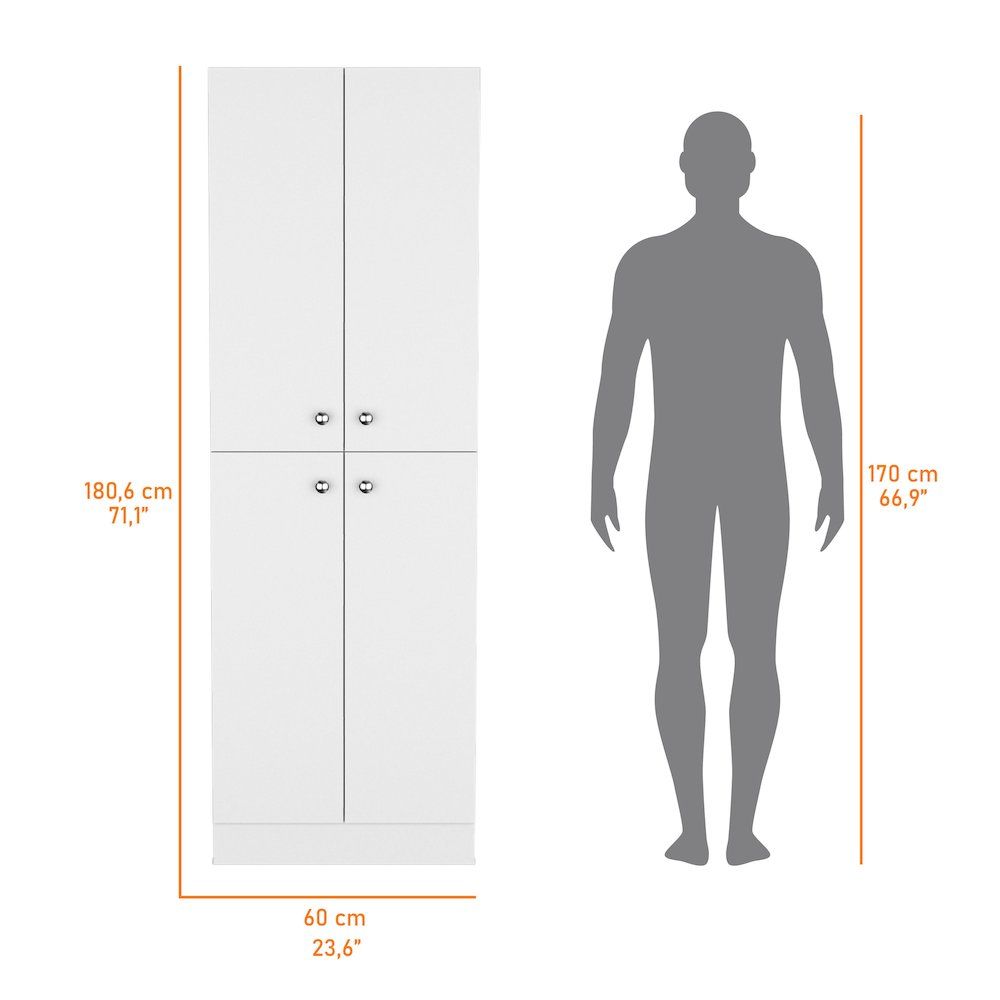 Cameron Pantry Cabinet with 4 doors and 5 hidden shelves. Picture 7