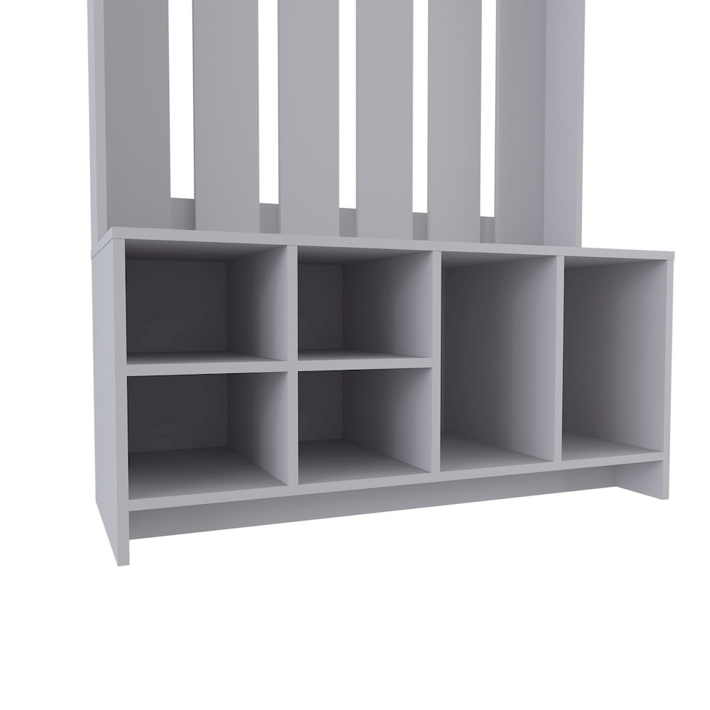 Van Hall Tree in Melamine, Open Storage y Coat Space, Smoke. Picture 4