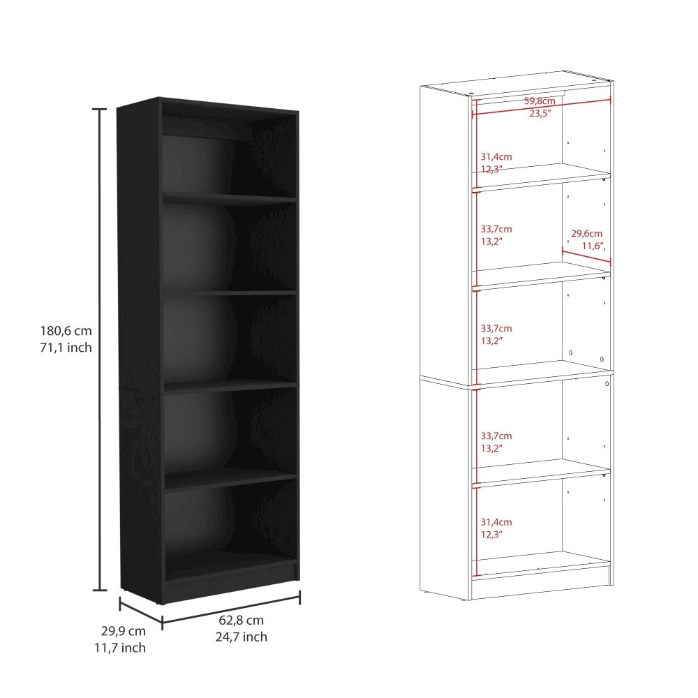 Misani 4 Piece Living Room Set with 4 Bookcases, Wenge. Picture 3