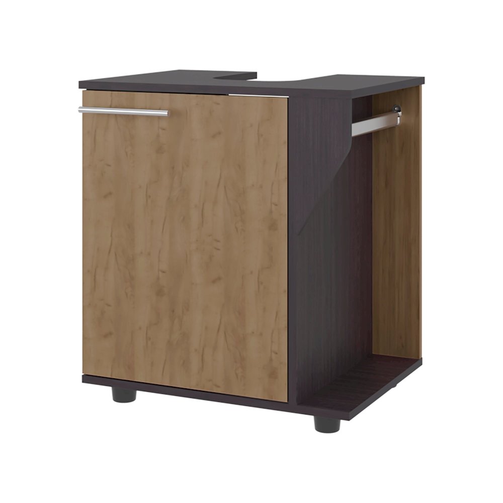Bend Under Sink Storage Cabinet, Compact Design, with Two Shelves, White. Picture 6