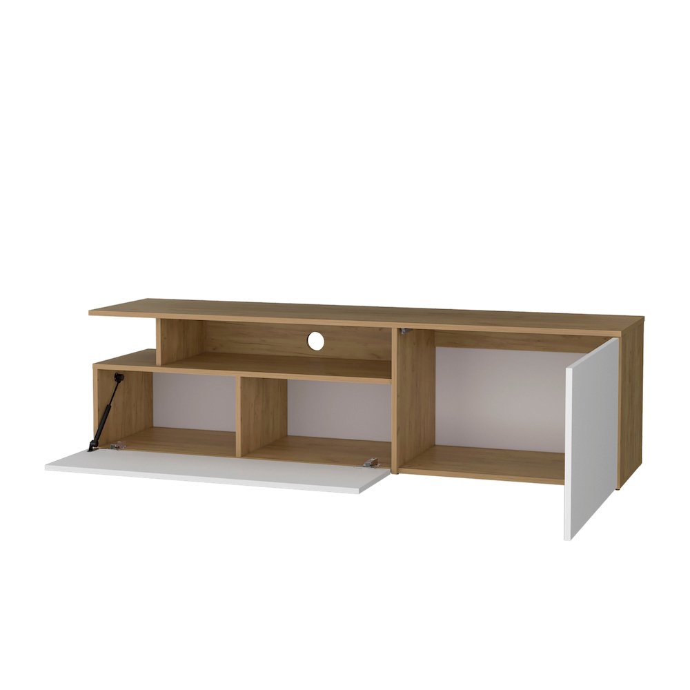 Dilkon TV Stand with Drop-Down Door, Hinged Door. Picture 6