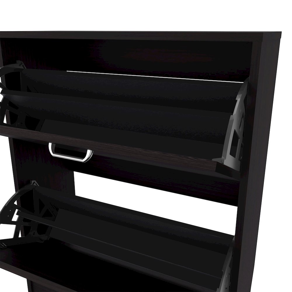 Ozzy Shoe Cabinet, 2 Tilt-Out Doors, Slim Design, Internal Supports, Wenge. Picture 7
