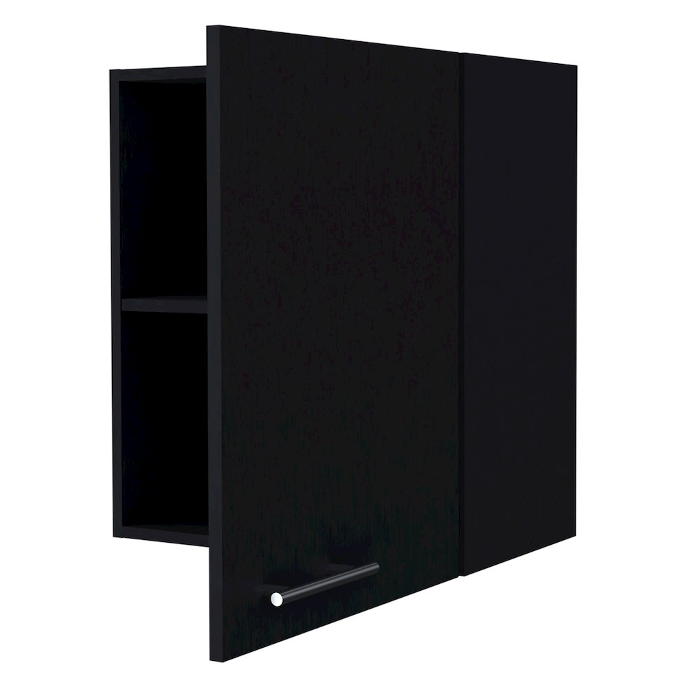So- Hi Wall Cabinet in melamine with one door,Wenge. Picture 5