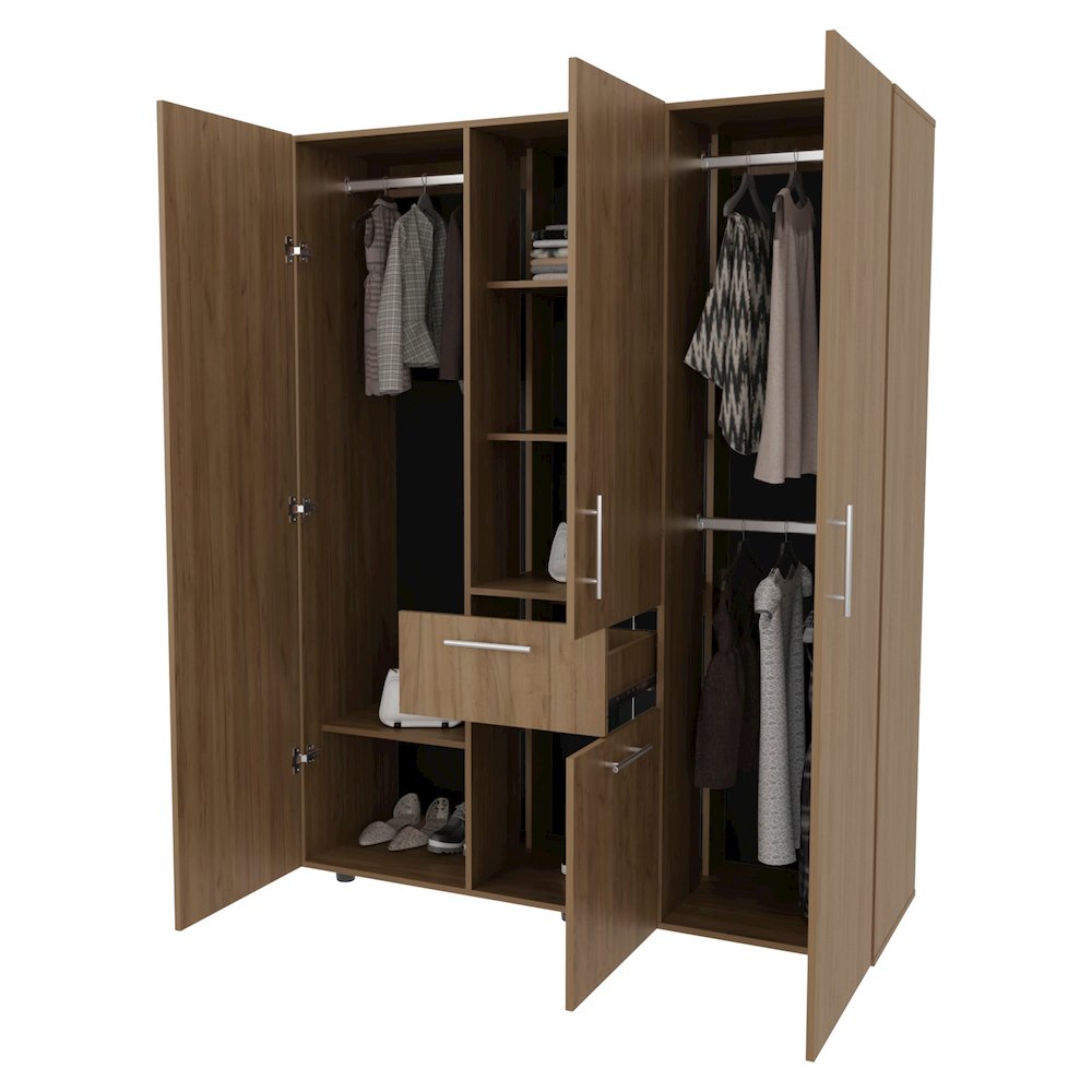 Alamo Lake Armoire Multi-storage with one Drawer, Natural Oak. Picture 5