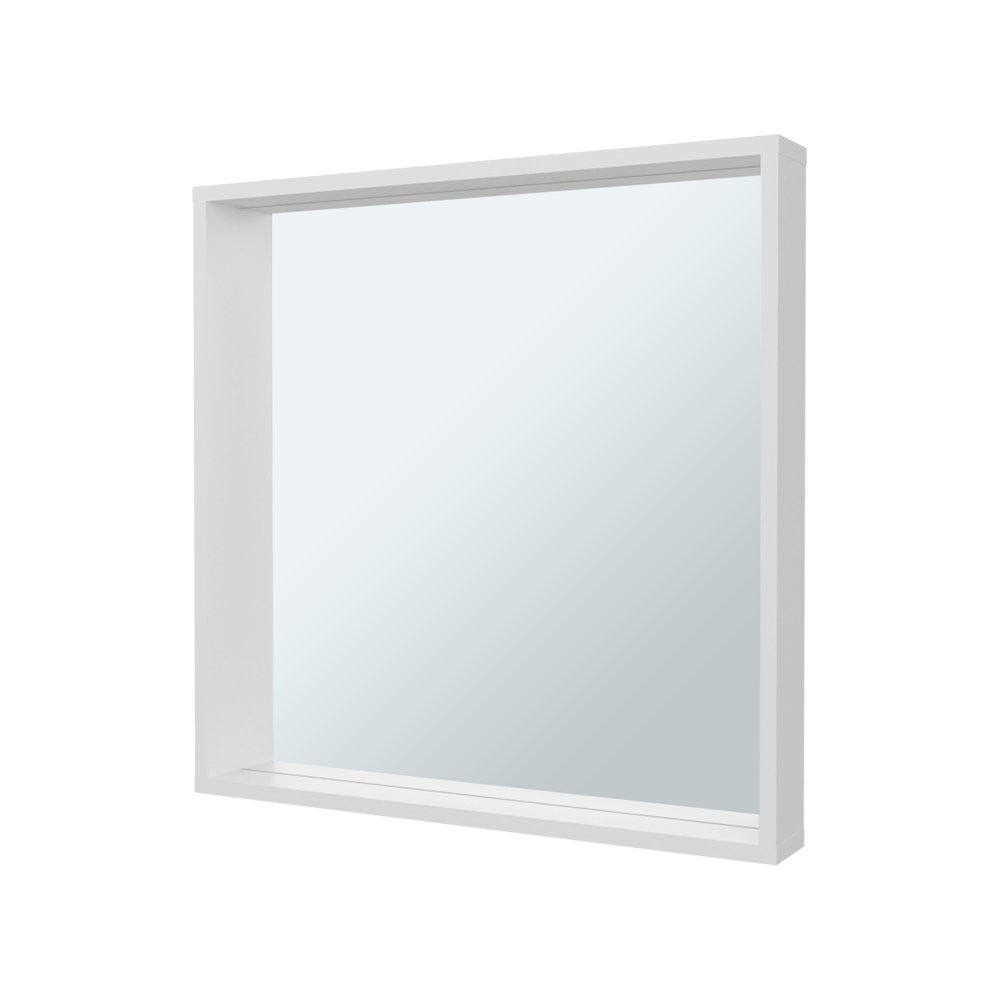 Porta Wall Mounted Bathroom Mirror Cabinet with Storage, White. Picture 1