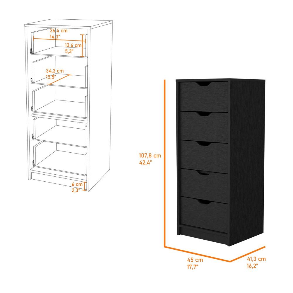 Dillon 5 Narrow Drawer Dresser. Picture 3