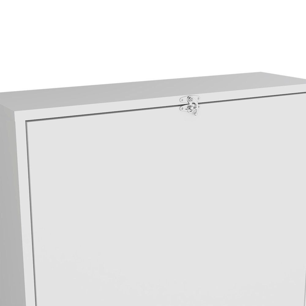 Aguila Wall-Mounted Drop-Leaf Table, White. Picture 8