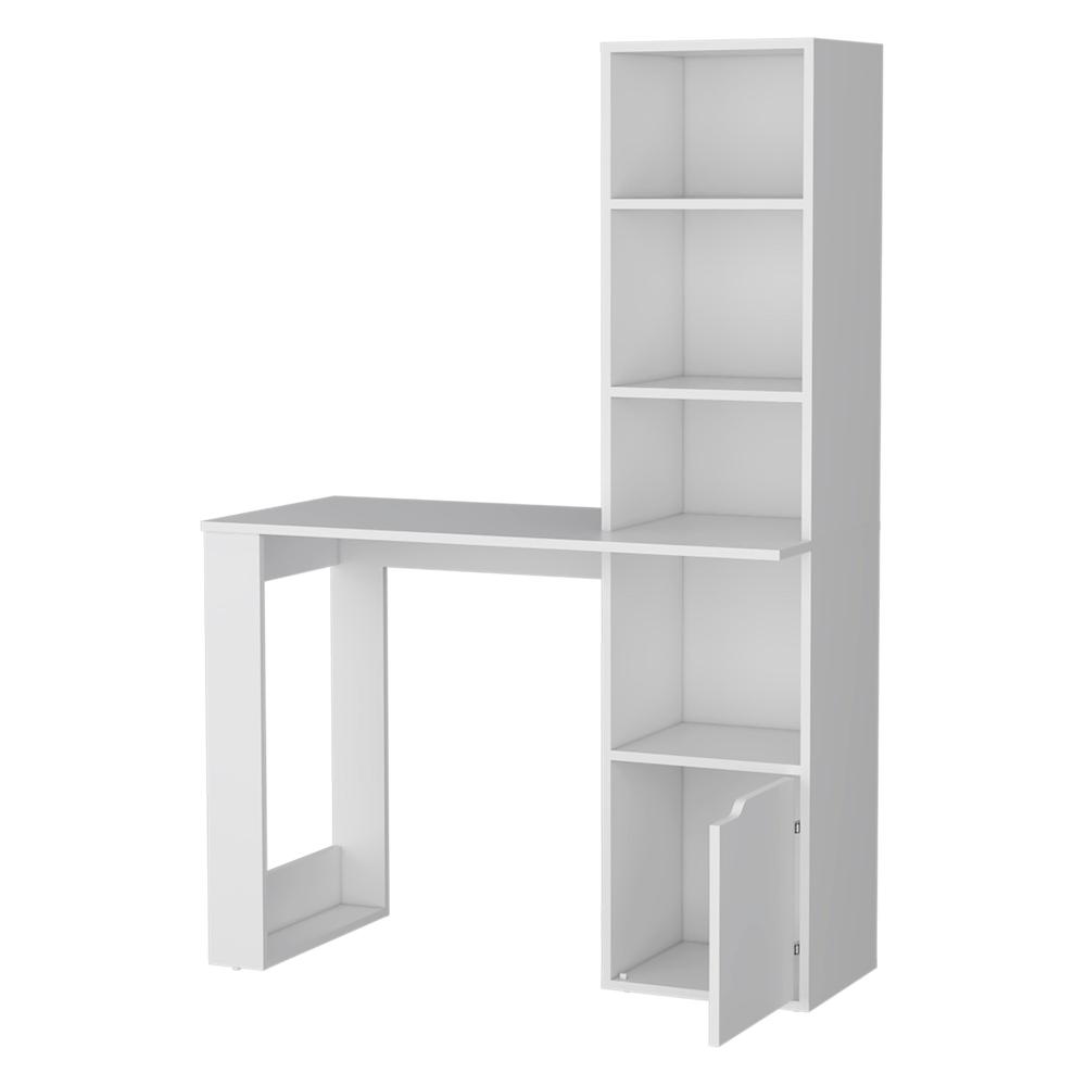 Anson Computer Desk with 4-Tier Bookcase and 1-Door Cabinet. Picture 5