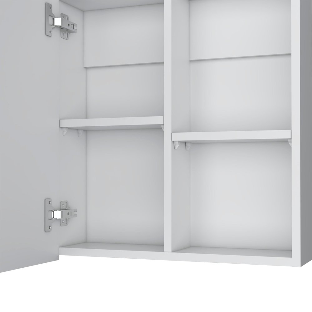 Morenci Medicine Cabinet With Included Mirror And 1 Door, White. Picture 7