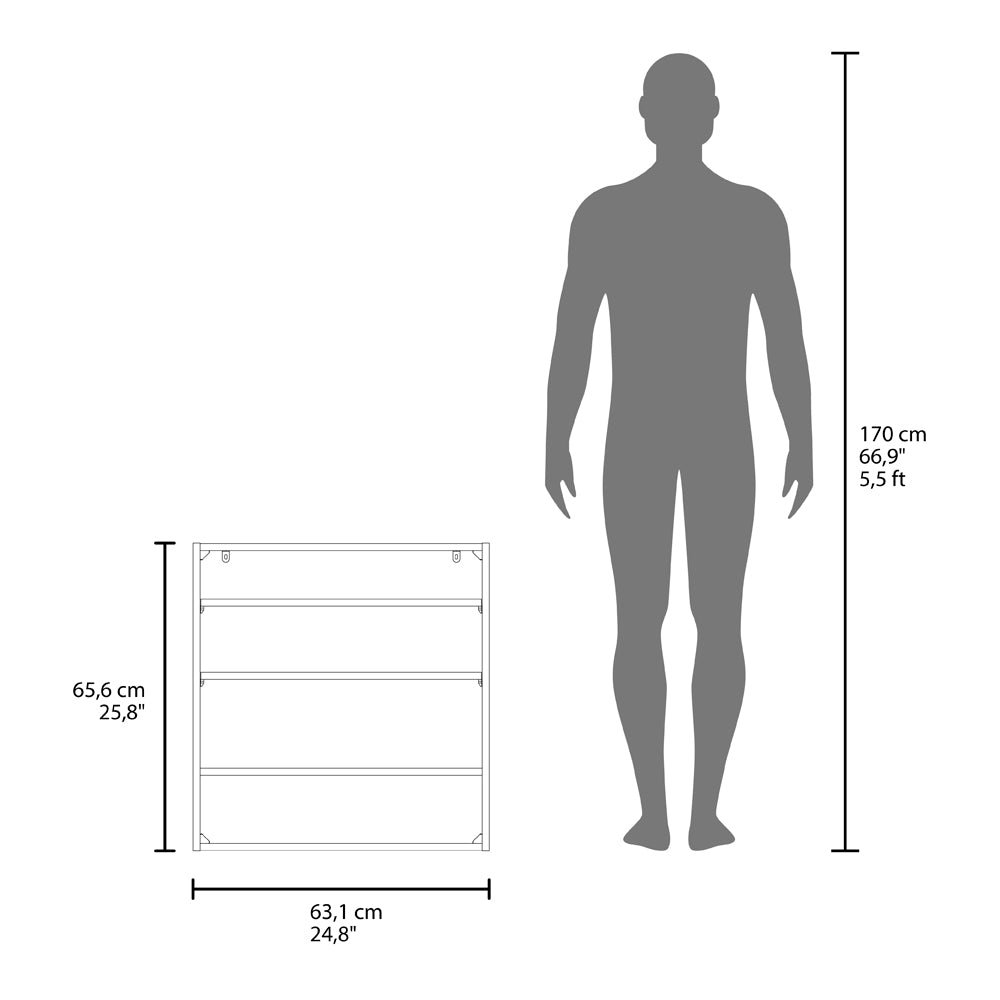 Wall-Mounted Medicine Cabinet, Two Doors, Three Interior Shelves,  White. Picture 5