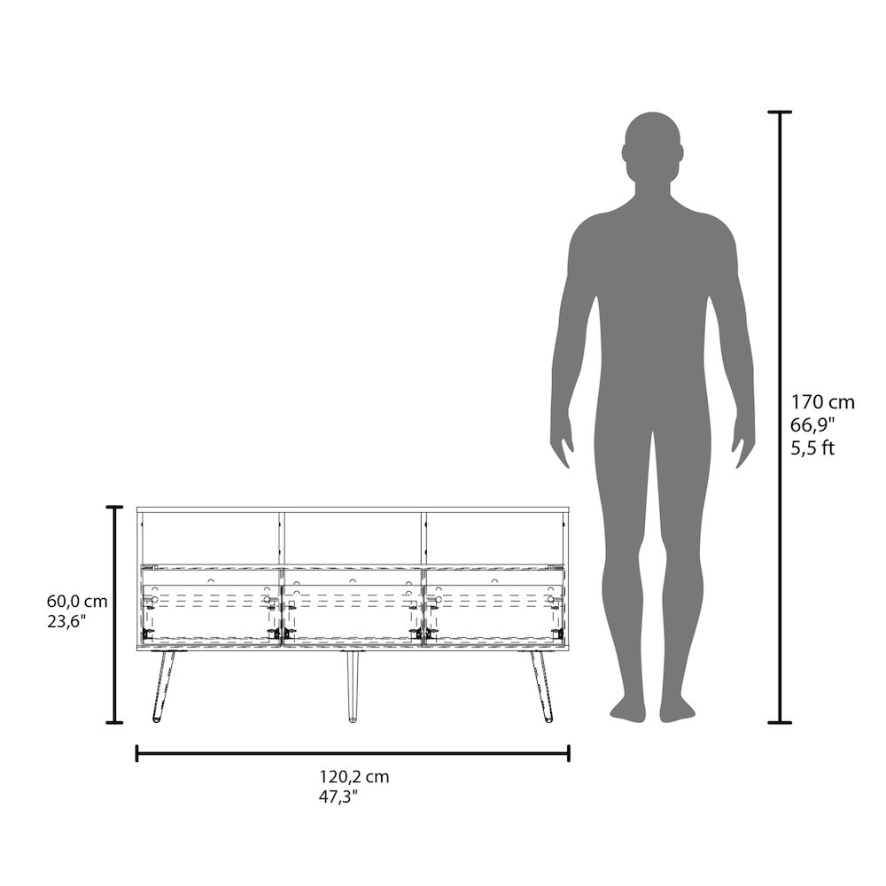 Picacho TV Stand with Multistorage, 3 Drawers and 3 Shelves. Picture 7