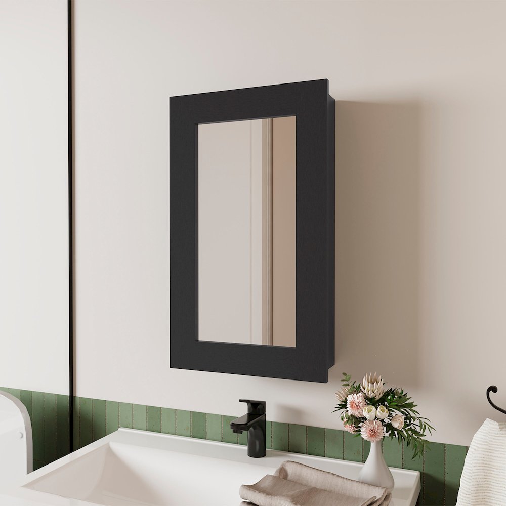 Parks Medicine Cabinet With Included Mirror, Wenge. Picture 8