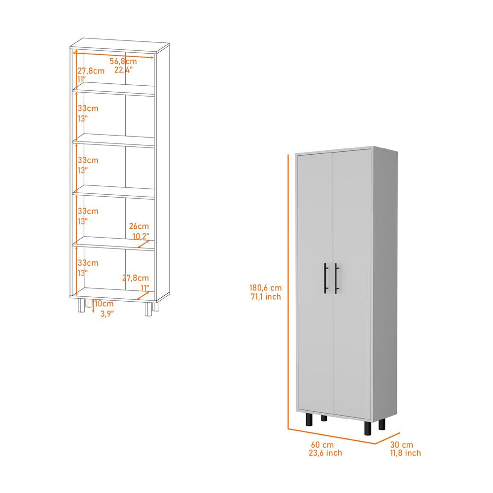 Oklahoma Tall Pantry Cabinet, Cupboard Storage Organizer with 5-Shelf. Picture 2