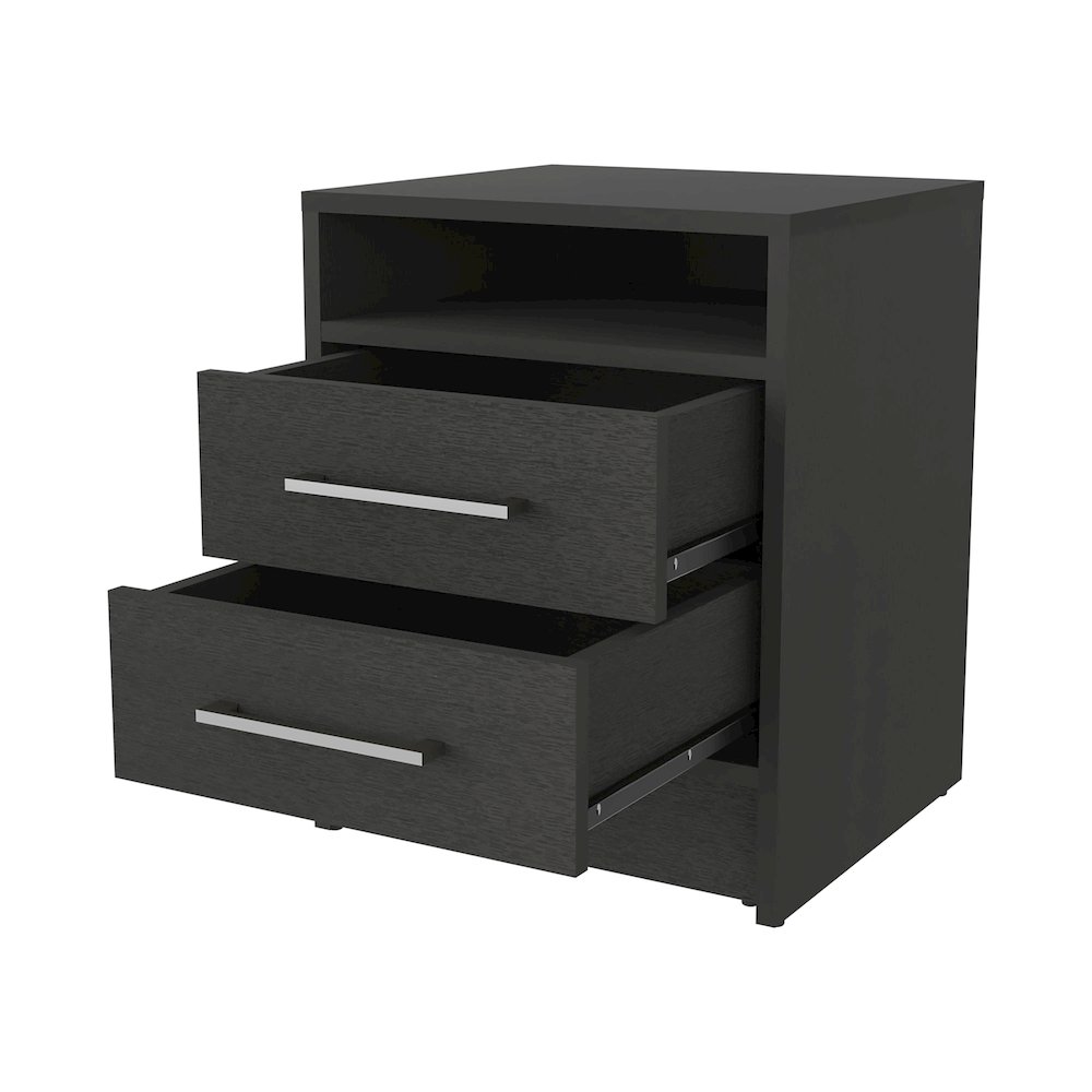 Eastover Nightstand 2.0 in melamine with two drawers. Picture 5