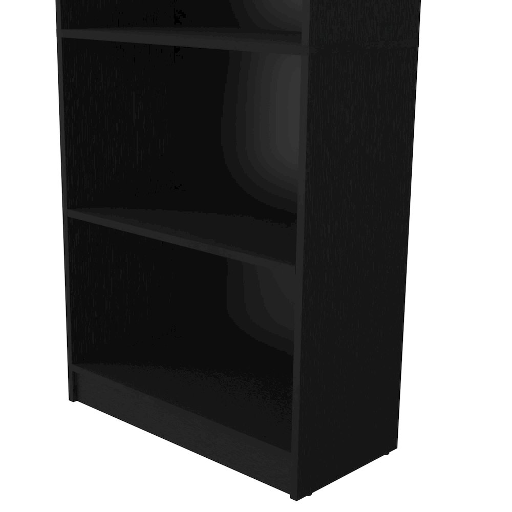 Sutton 4 Shelves Bookcase with Modern Storage Shelves, Wenge. Picture 7