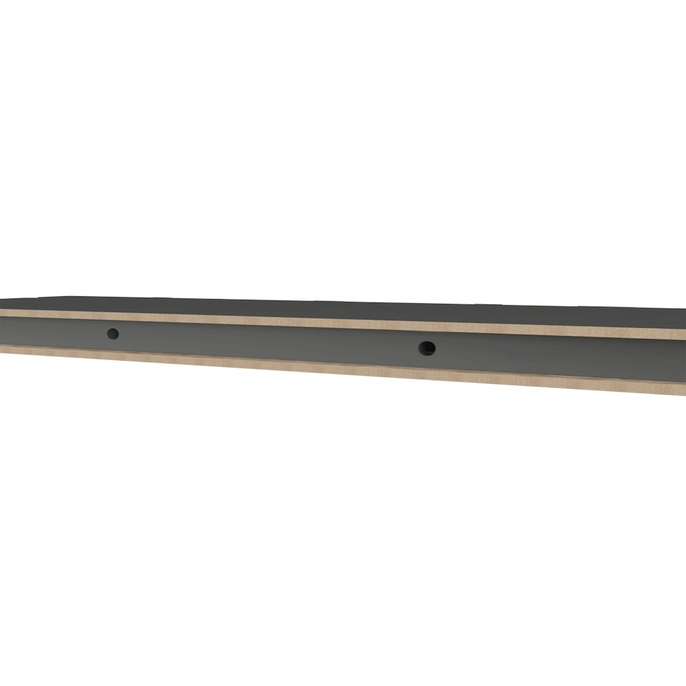 Iva Floating Shelf in Melamine x2, Matt Grey. Picture 6