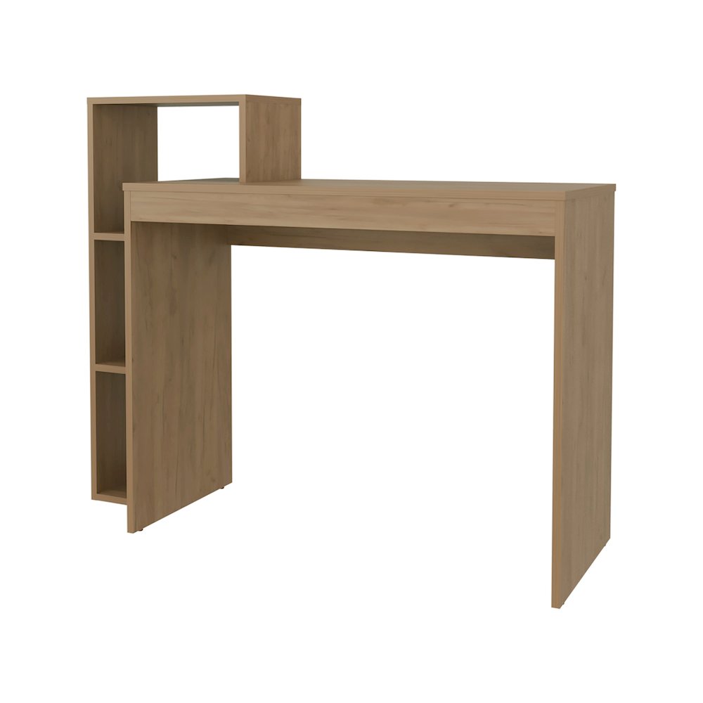 Salomé Computer Desk with Open Storage, Natural Oak. Picture 1